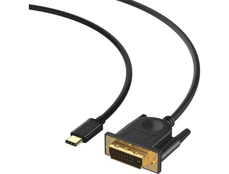 Cable QGEEM QG-UA18-1 (USB C-DVI - 1.2 m - Negro)