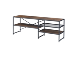 Mueble de TV Västiarharg 120x30x46 cm - Negro/Nogal [EN.CASA]