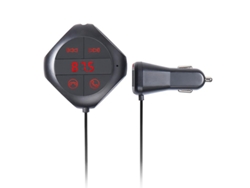 Transmissor Fm Bluetooth Yizhood Q7s Dual Usb Memória De Frequência Negro