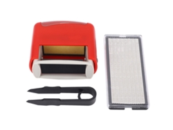 Stamper De Tinta Automático Letras Números Símbolos Para Oficina Escolar Hogar Rojo 1-1/2x1/2 Pulg