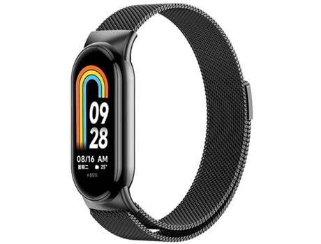 Pulsera De Cierre Magnético Milanese Loop Para Xiaomi Mi Band 8 - Negro
