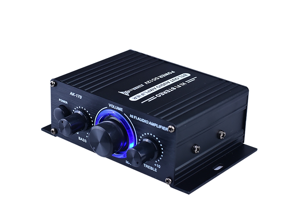 Ak-170 Mini Hifi Amplificador De Potencia De Audio Estéreo 200w+200w Con Entrada Rca