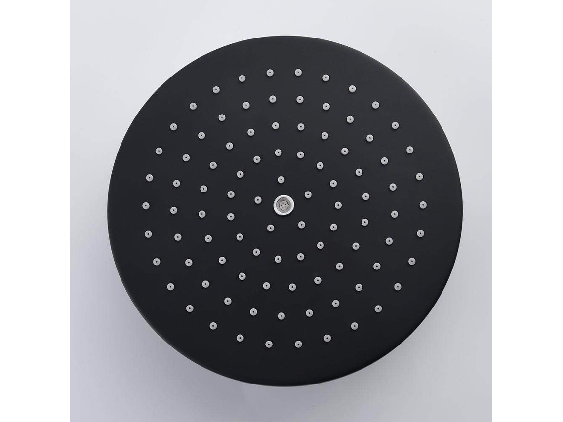 Cabezal De Ducha Fijo De Acero Inoxidable 8 8 De Alta Presión En Negro Mate Para