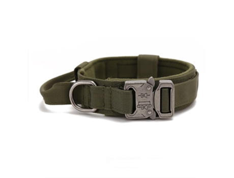 Collar De Perro Táctico Para Perros Medianos Y Grandes Collares De Perro Resistentes Con Asa Y Metal ELKUAIE