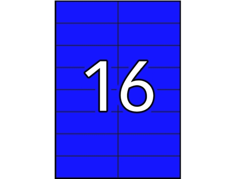 Etiquetas Adhesivas Permanentes en A4 100 Hojas APLI (Azul - 105 X 37 mm)
