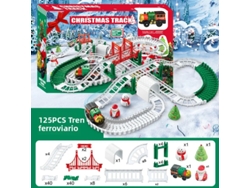 Juguete eléctrico educativo para niños con vagones de tren, regalo de cumpleaños MDUG (125 piezas)
