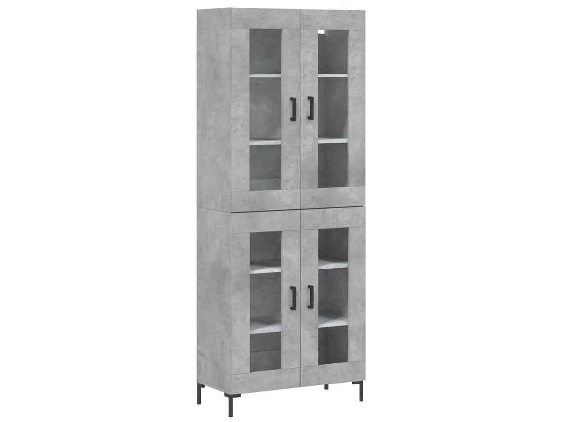 Maison Exclusive - Aparador Alto Madera Contrachapada Gris Hormigón 69,5x34x180 Cm