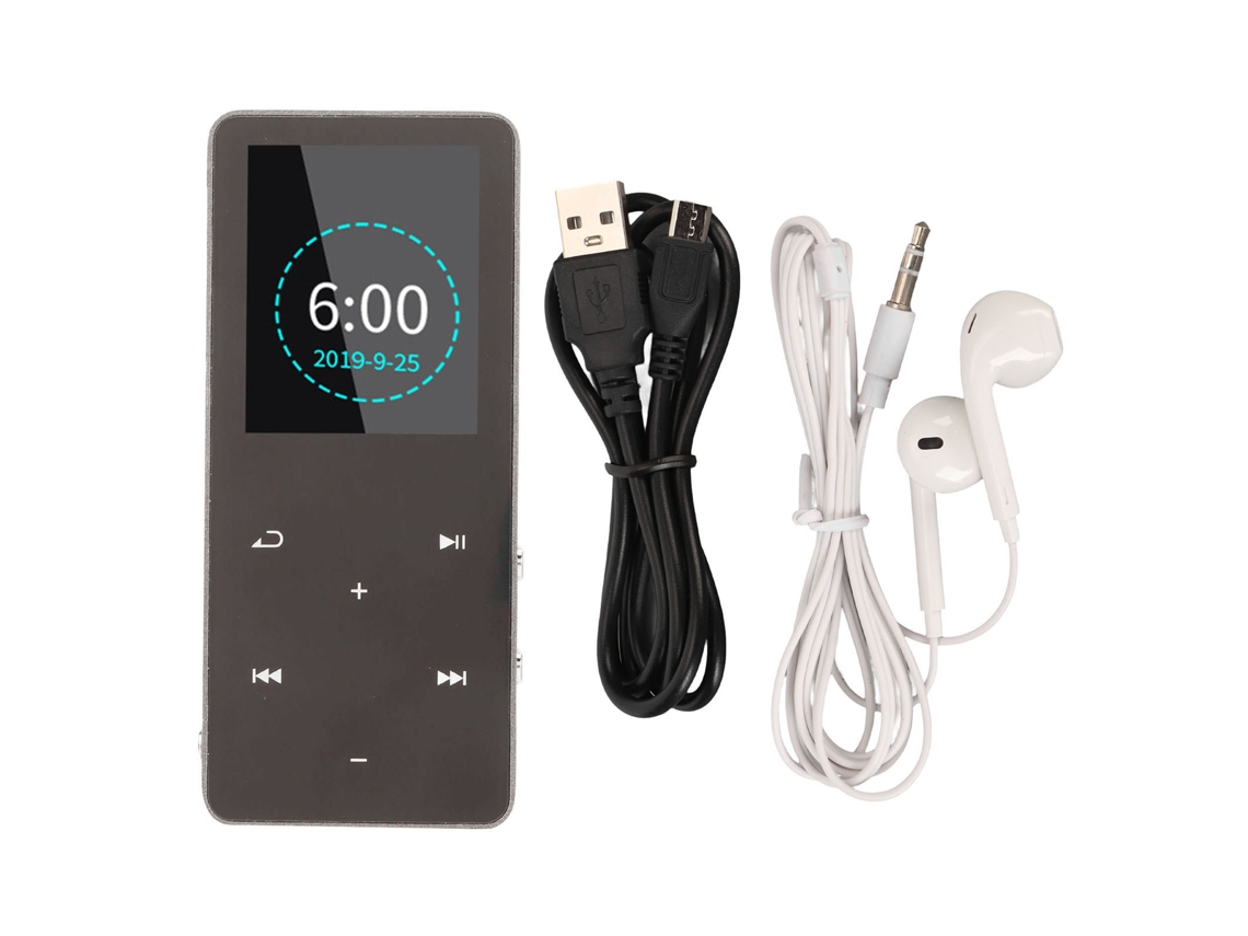 Reproductor MP3 multifuncional Hi-Fi sin pérdida de sonido con Bluetooth, diccionario, radio FM, grabadora, carcasa metálica, MP4, 16 GB