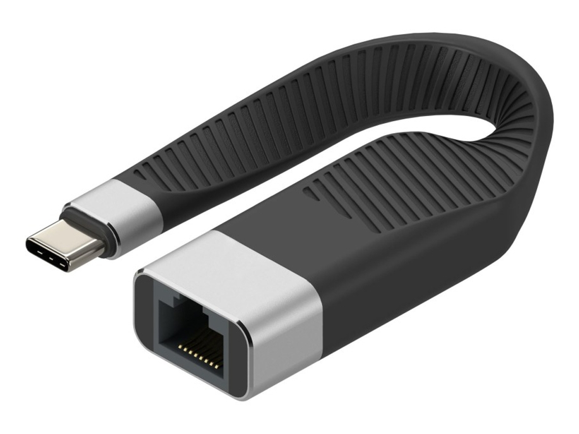 Cable de red USB-C RJ45 ICOC negro de 0,144 m Techly