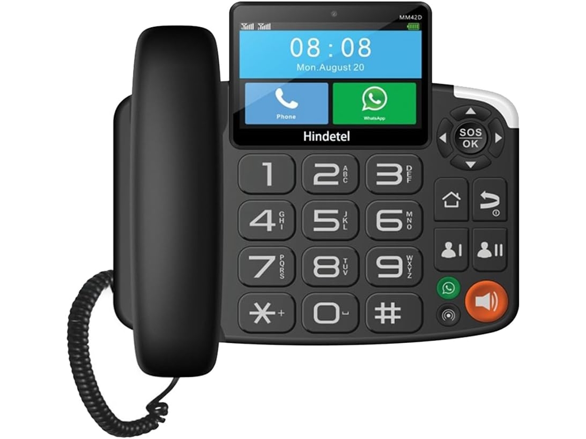 Teléfono Tuya Con Wifi, Grabación De Vídeo, Tarjeta Sim, Red 4g Y Radio Despertador Para Uso En La Oficina, Enchufe Europeo.