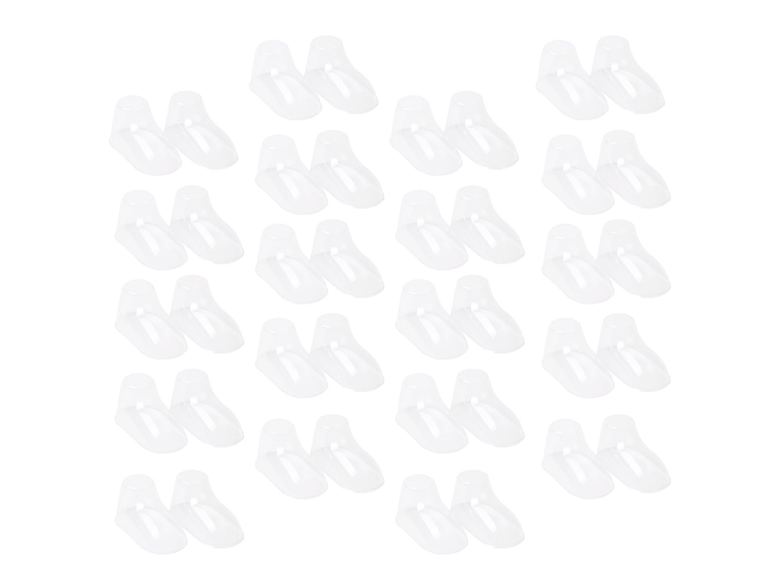 Paquete De 100 Soportes De Plástico Transparente Para Zapatos De Niños Pequeños