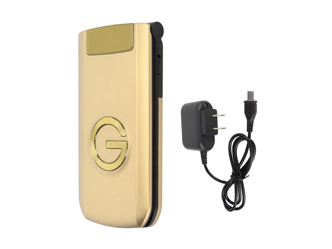 Teléfono Flip Desbloqueado Gsm Dual Sim 4800mah 2g Para Mayores Botones Grandes Oro (enchufe Us)
