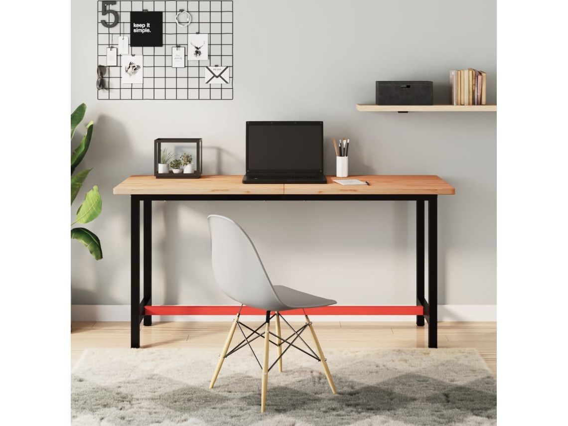 Tablero De Mesa | Tablero De Escritorio | Superficie De Mesa Madera Maciza De Haya 150x55x2,5 Cm
