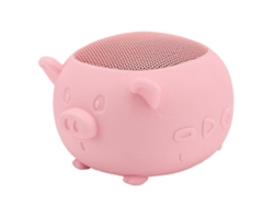 Altavoz inalámbrico Bluetooth 5.0 Lovely Pig Mini con micrófono integrado para viajes y exteriores Yunzii (rosa)