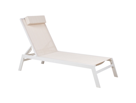 Tumbona reclinable de aluminio beige BELIANI Catania II