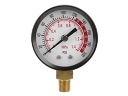 Manómetro Radial Y50 Con Esfera Circular, Doble Escala De 0 A 1,4 Mpa/200 Psi, Conexión Npt De 1/8 Pulg. Para Aire, Aceite Y Agua.