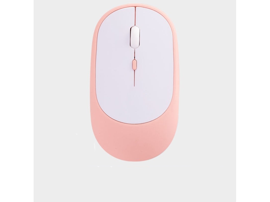 Ratón inalámbrico silencioso para juegos Yizhood, recargable, Bluetooth 2.4G, USB, para portátil, iPad y teléfono, color rosa