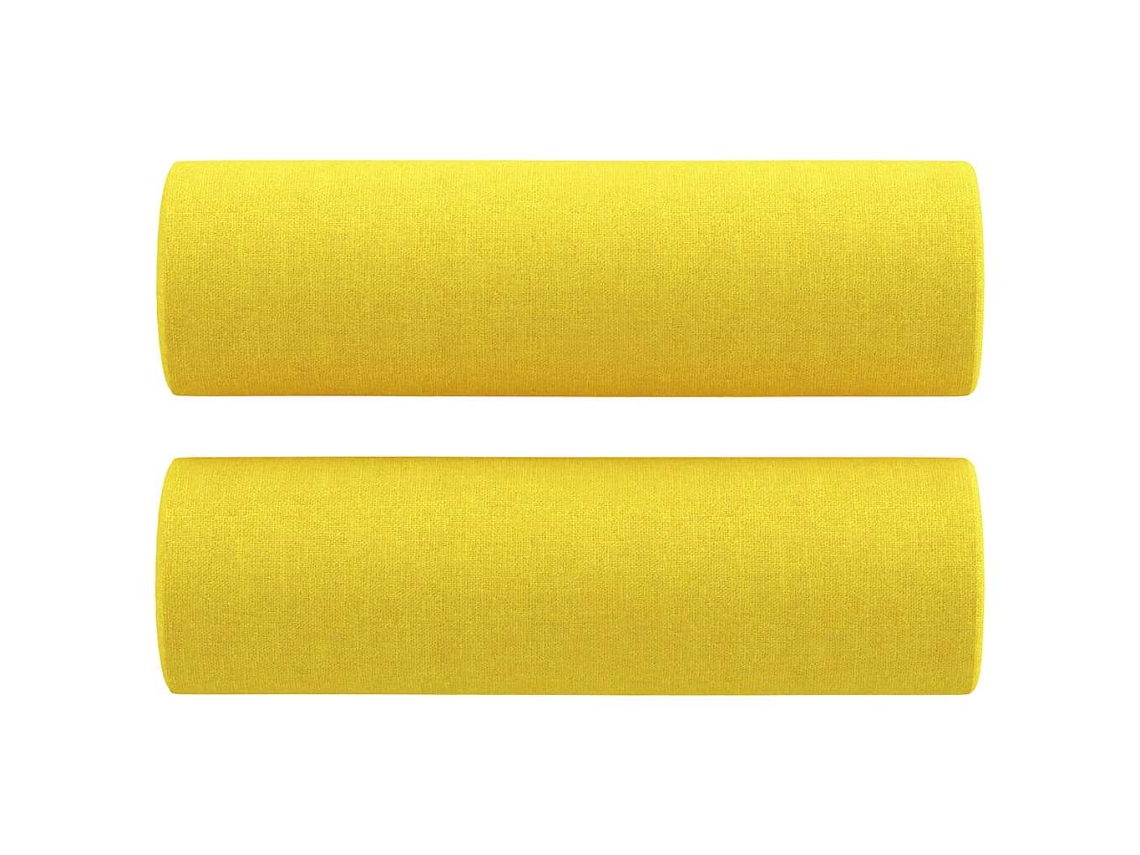 Maison Exclusive - Juego De Sofás Con Cojines 2 Piezas Tela Amarillo Claro