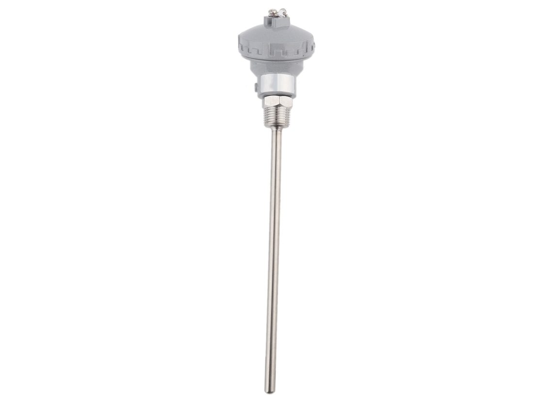 Sonda De Sensor De Temperatura Rtd Pt100, Rosca Npt De 1/2", Cabezal Terminal De Acero Inoxidable, 200 Mm