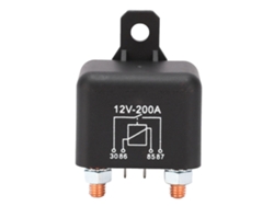 Relé de arranque pequeño de 200 A, normalmente abierto, de 4 pines y 12 V para aplicaciones automotrices y marinas.