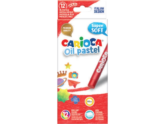 Pack de 12 Lápiz de Color CARIOCA Pastel Oil  (Multicor)