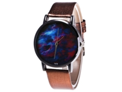 Reloj De Pulsera Unisex Con Correa De Piel Sintética, Movimiento De Cuarzo, Estilo Casual Y Moderno (café)