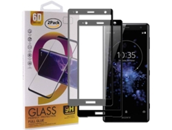 Protector Cristal Templado Sony Xperia XZ2 HONGWE. Cobertura Completa Negro