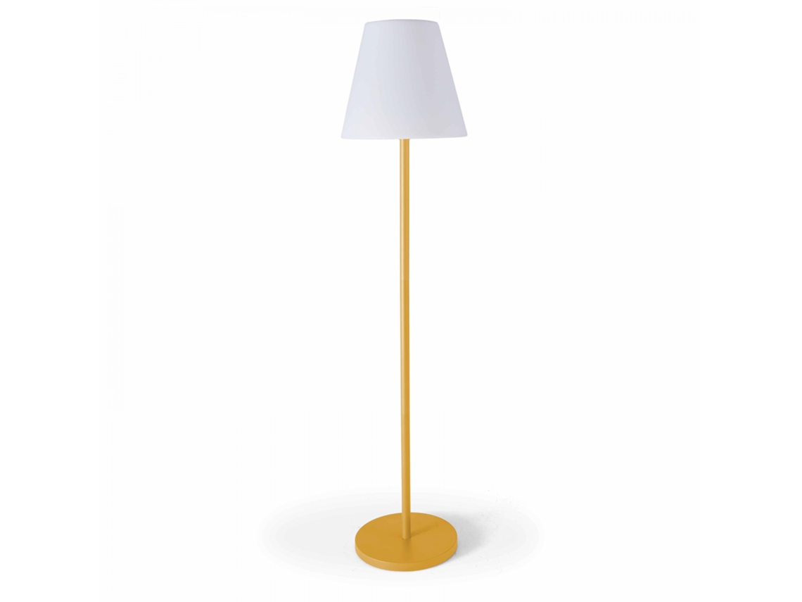 Lámpara De Pie De Acero Amarillo