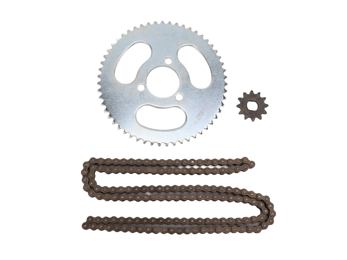 2026-kit De Piñones De Cadena 25h Acero Piñón Trasero 55t Delantero 12t Con Cadena De Transmisión 146 Eslabones Para Moto Atv Mini 47cc 49cc