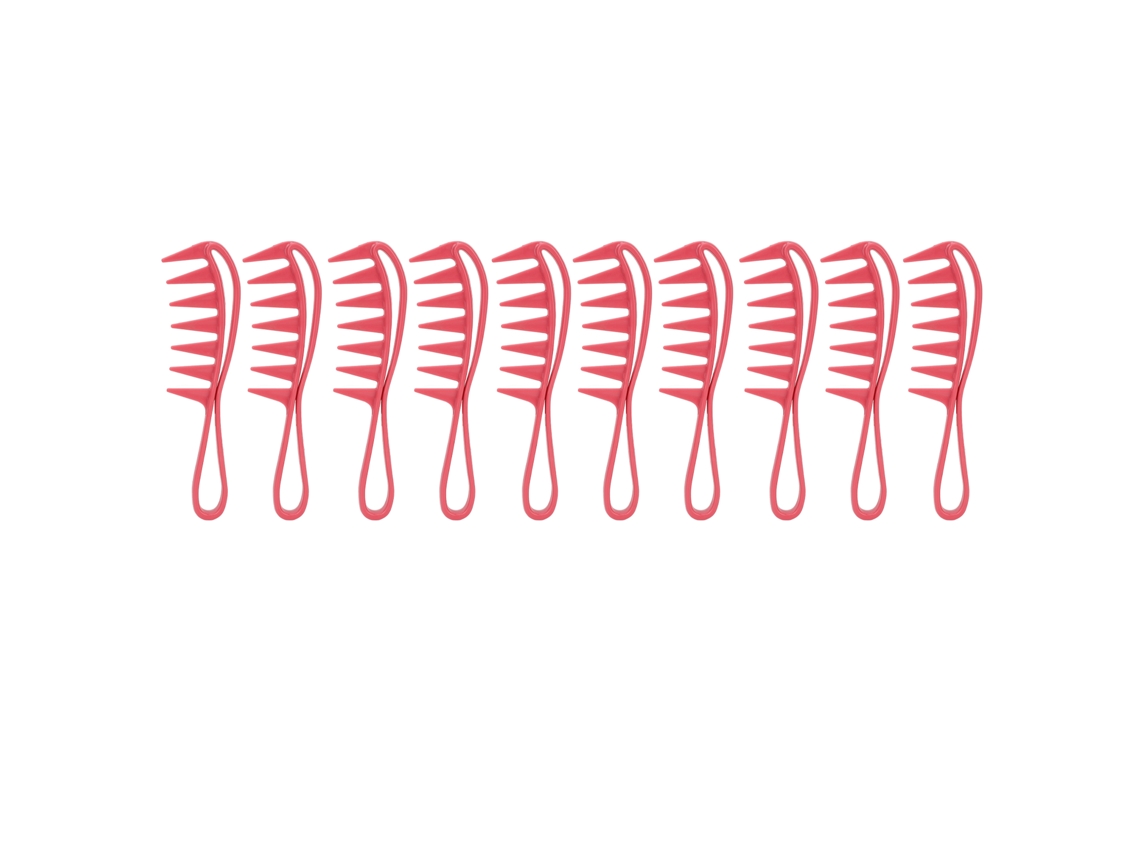 10 Peines De Dientes Anchos Con Mango Ergonómico Para Peinar Y Desenredar Pelo