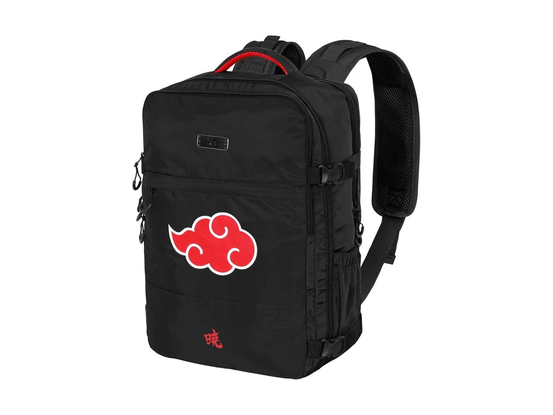 Mochila de viaje Naruto Clouds Mercury grande 47x23x33cm, negra