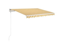 Maison Exclusive - Toldo Retrátil Automático 350x250 Cm Amarelo E Branco