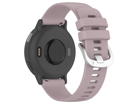 Correa de reloj inteligente para Garmin Venu/Venu SQ Correa de reloj de silicona con hebilla plateada brillante líquida (púrpura)