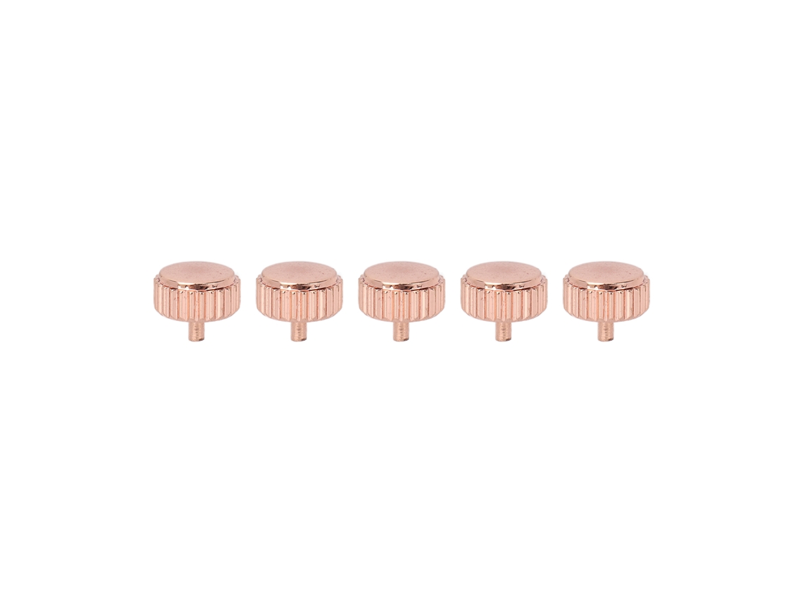 5 Piezas Corona Reloj Acero Oro Rosa 7mm Repuesto Piezas Reparación Relojero