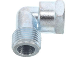 Conector para estufa de gas con codo roscado. Gokoco