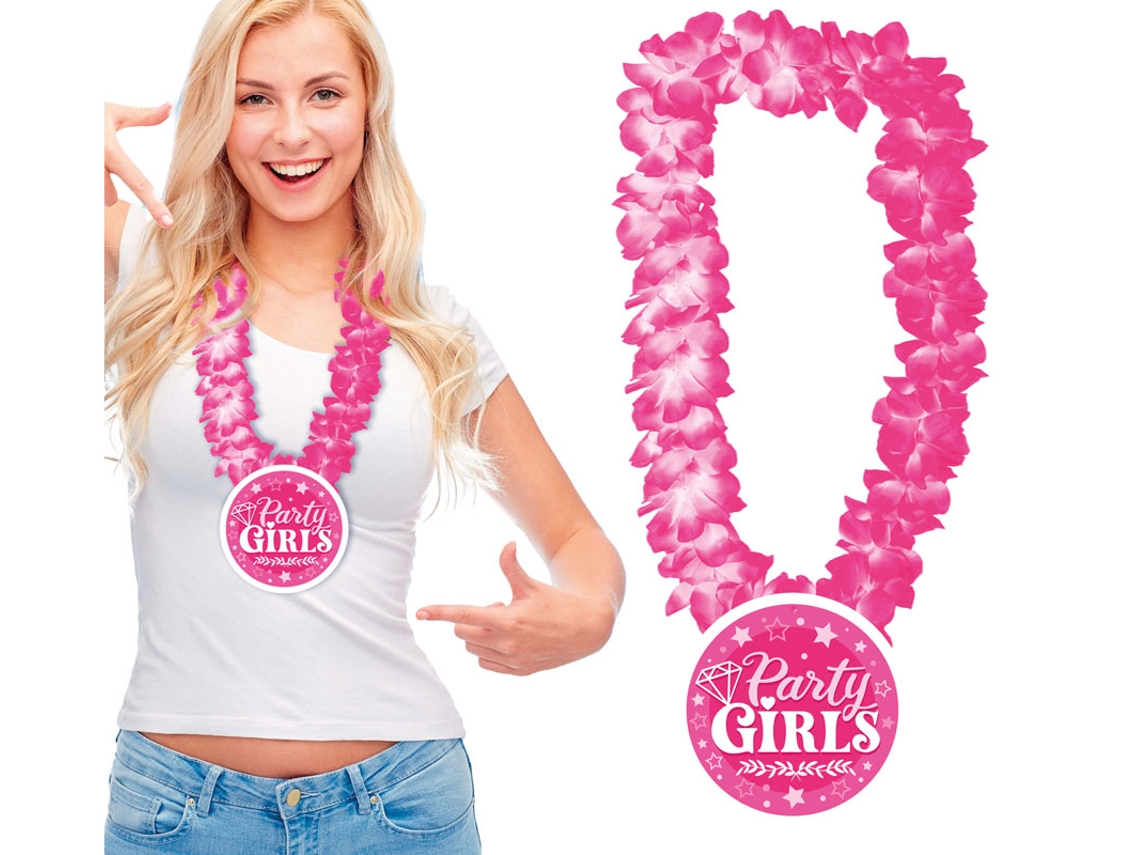 Collar de Flores rosa Party Girls