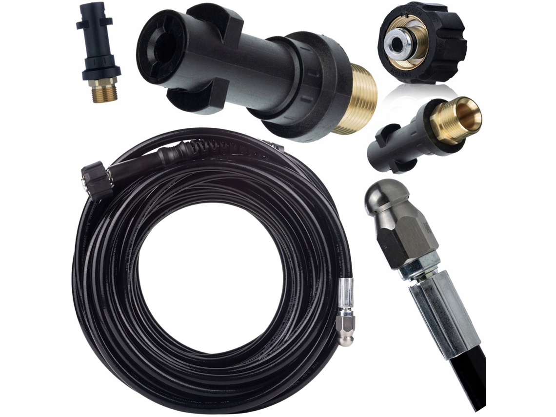 Manguera de limpieza Alcantarilla 4m M22 – Alta presión | Compatible con hidrolimpiadoras Kärcher K2-k7