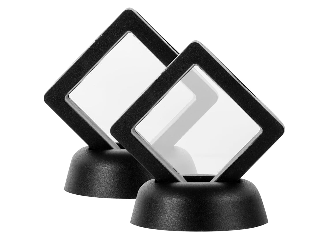 Vitrina Colgante Para Monedas Conmemorativas, 2 Tapas, Transparente, Marco Colgante Con Medallas Y Fichas, Negro.
