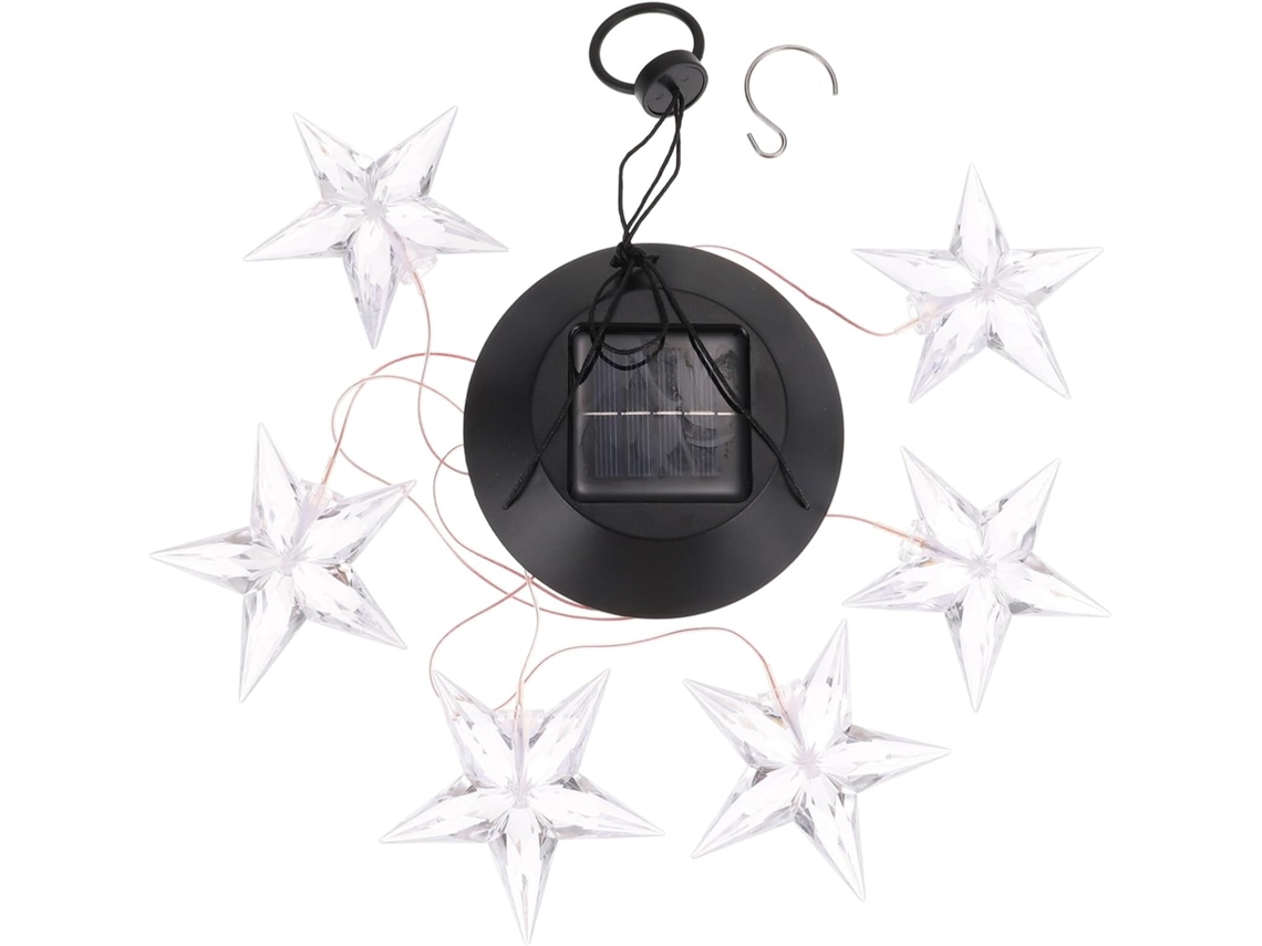 Guirnalda De Luces Solares Con Forma De Estrella Para Decoración Exterior