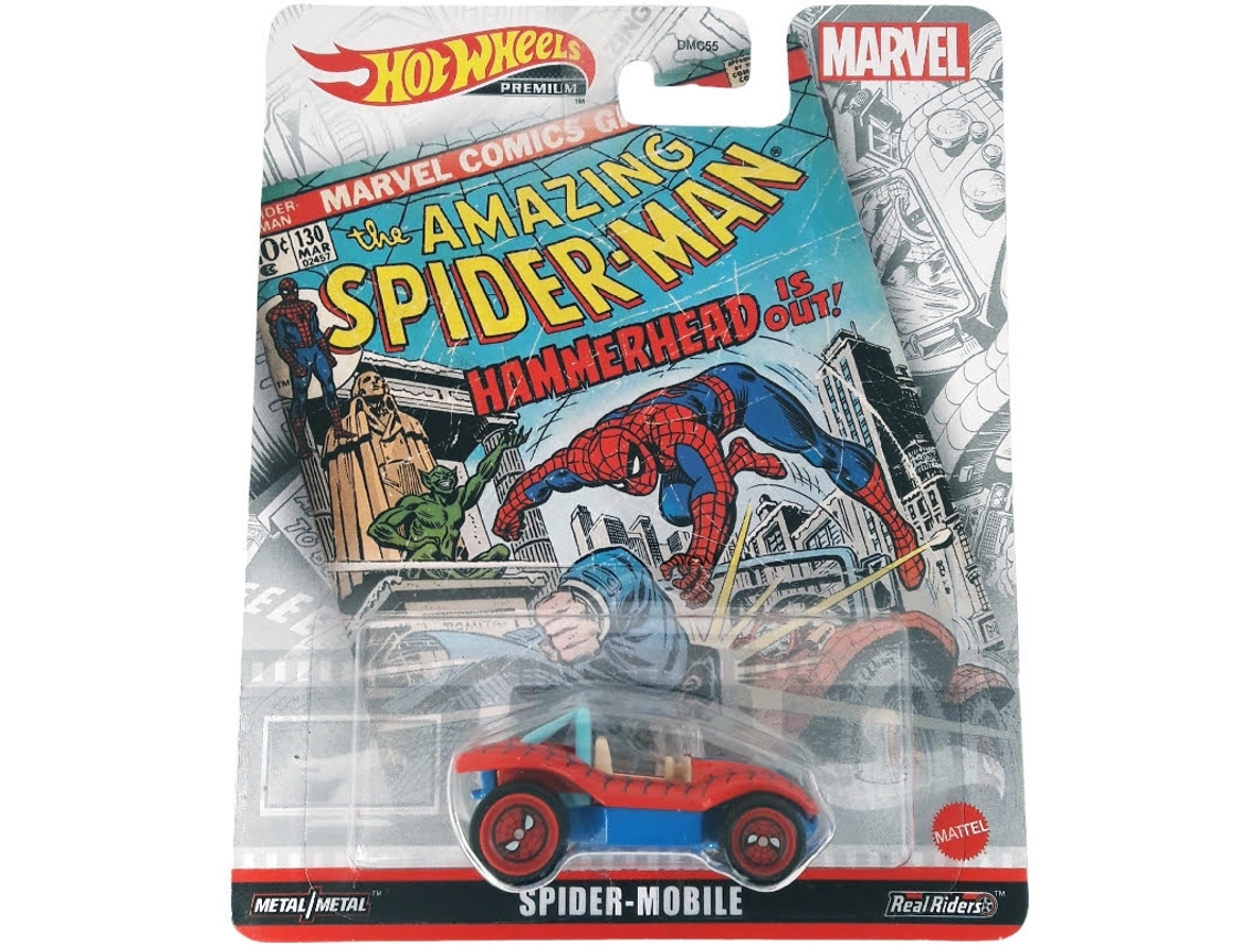Coche HOT WHEELS Spider-Mobile (Edad Mínima Recomendada: 3 años - 1:64)