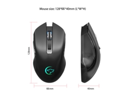 Ywyt G851 Ratón Óptico Ergonómico Inalámbrico Recargable Silencioso De 2.4ghz Con Luz Colorida