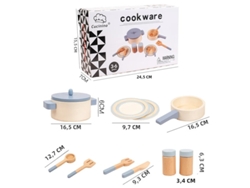 Juguetes de cocina de madera para niños, juguetes educativos para la primera infancia, ollas y sartenes de juguete. Mdug