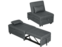 Sofá cama multifuncional 4 en 1, sillón convertible ajustable.
