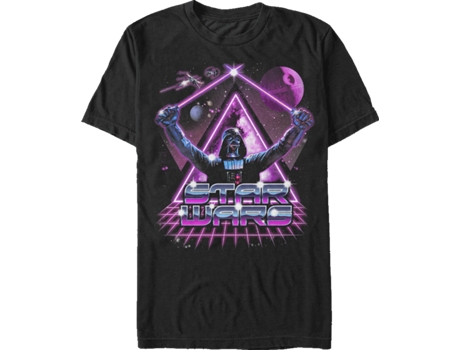 Camiseta Unisexo DEEPSTONE Crossed Light Sabers Star Wars Darth Vader Negro (M)