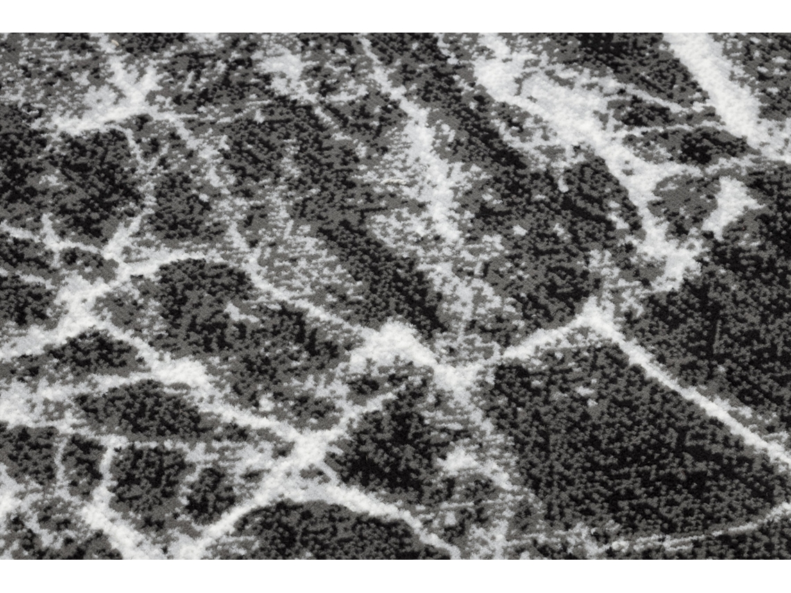 Alfombra de Pasillo Bcf Morad Mármol Antracita/Negro 90 cm