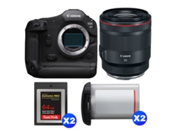 Canon EOS R1 + RF 50mm F/1.2 L Usm + 2 Sandisk 64GB Extreme Pro CFExpress Tipo B + 2 Canon LP e19 + Libro electrónico “20 consejos para fotos impresionantes”