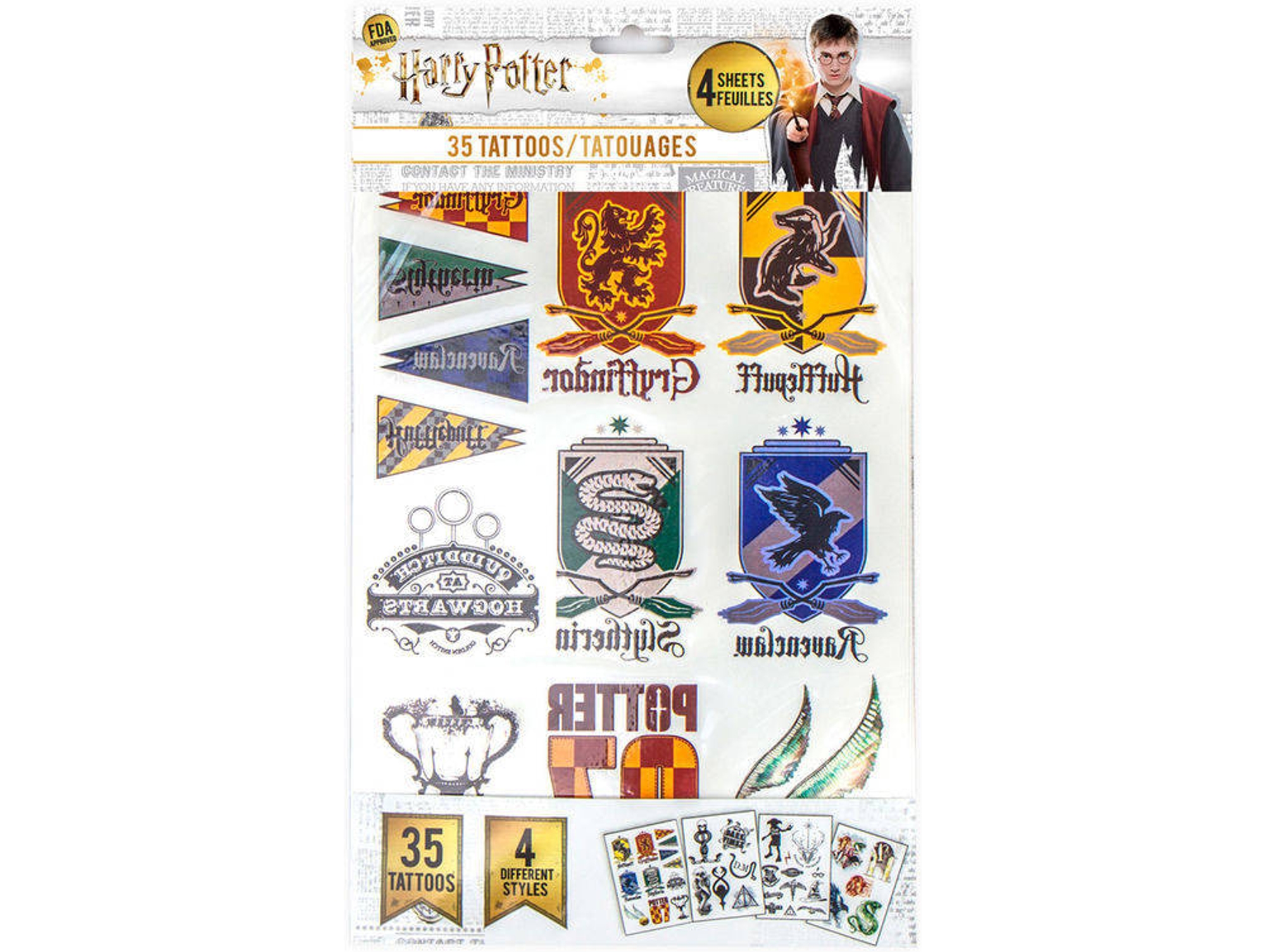 Tatuajes CINEREPLICAS Pack 35 Harry Potter