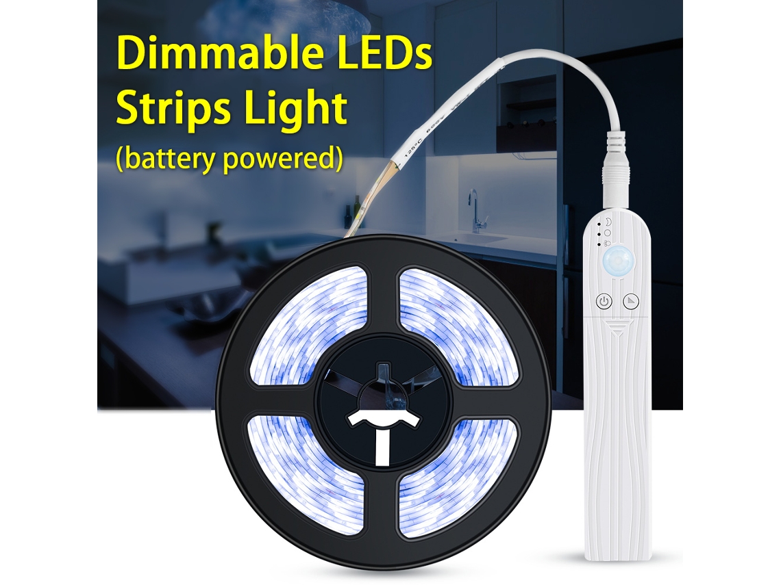 2026-tiras Led Regulables Con Sensor De Movimiento Pir 1m 60leds Luz De Cuerda Para Tv, Escritorio, Hogar, Cocina Y Decoración