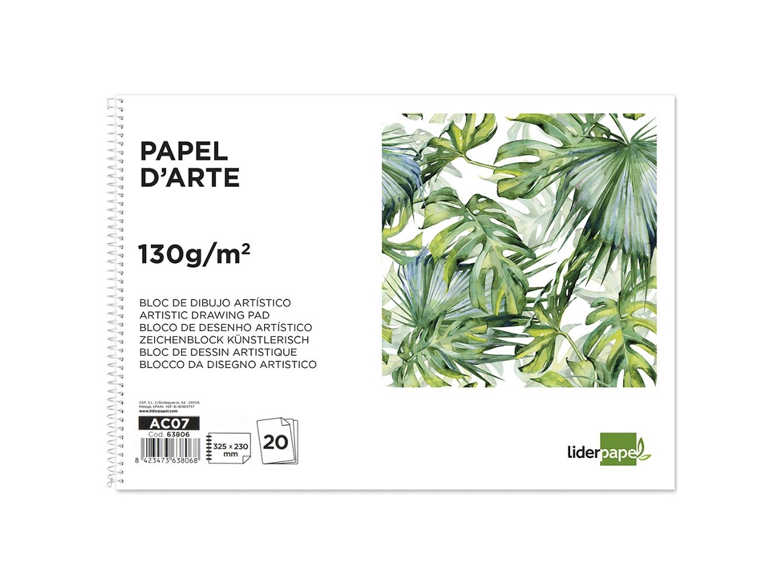 LIDERPAPER Taco Espiral 230X325Mm 20H 130G/M2
