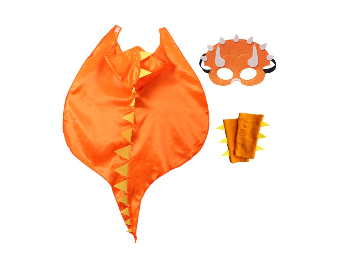 Capa Infantil De Dinosaurio De Halloween Con Capucha CHRUI Naranja